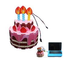 코딩실험 촛불켜기 생일케이크 만들기 1인 C언어 사이언스교구 창작 프로그램 DIY, 필수구성키트(코딩실험시 반드시 필요함)