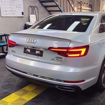 아우디 a4 스포일러 b8 b8.5 b9 4 도어 세단 2009-2021 s4 스타일 abs 리어, 09-16 화이트