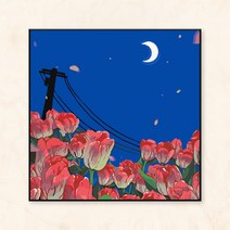 배우기 DIY 유화 그리기 반려동물 그림 방법 직장인취미미술 그림따라그리기 그림잘그리는법 명화 세트 성인미술, 40x40cm[베젤붕], DIY세트+L라인베젤, d6115·월하자술향