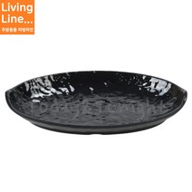 Kitchen 업소용 타원 멜라민 접시 업소용 음식점 흑스톤 백스톤 접시 식당 식기, Kitchen_배타원흑스톤-6489, 1개