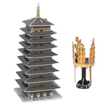 3D입체퍼즐 신라금관과 황룡사구층목탑, 단품, 본상품