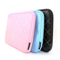 카라스 메모리폼 노트북 컬러 파우치 KP-1003, 베이비 핑크, 15.6in