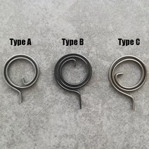 인장스프링 28mm 플랫 와이어 도어 잠금 핸들 스프링 코일 타입 A B c용, [08] Type B-10pcs