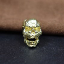 EDC 파라코드 비즈 펑크 해골 레트로 황동 우산 로프 끈 펜던트레드 구리 비드 DIY, 04 Gold Color