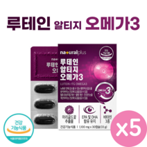 루테인 알티지 오메가3 30캡슐 식약처 인증 혈행 개선 청소년 학생 직장인 부모님 노인 눈 건강 영양제 Lutein rTG Omega3, 30정, 33g, 5개