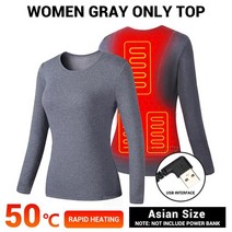 Underwear Heated Winter Women39s Thermal Jacket USB Electric Heating Men Vest Ski Suit Clothing Flee, [04] Only Jacket GY Women