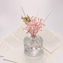 100ml 원형 디퓨저 만들기 세트 ( DIY SET ), 핑크 안개꽃, 화이트머스크