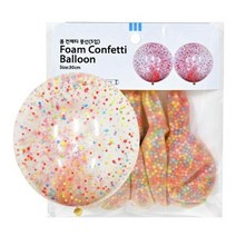 (주)오피스넥스 30cm 폼 컨페티 풍선 5입_Nex (9581805), 기본
