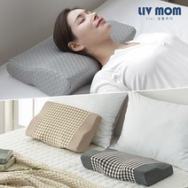 리브맘 3D 메모리폼 경추베개 1+1, 07.체크핑크