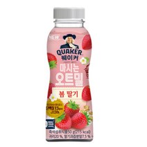 칠성 쉐이크 아침 식사 대용 퀘이커 마시는 오트밀 오트 & 봄딸기 건강식 간편식 식단조절 선식 50G 10개, 1세트