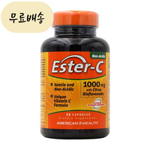 아메리칸헬스 에스터C 비타민C 1000 mg 시트러스 바이오플라보노이드 90 캡슐, 1개, 90개입