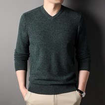남성니트 추동 따뜻한 울 브이넥 스웨터 캐주얼 솔리드 니트 슬림