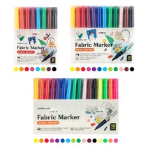 더이안 라인플러스 패브릭마카 8색 12색 16색 에코백 파우치 실내화 캔버스 드로잉 그리기, 패브릭마카 16색