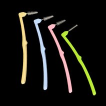 국산 L자 일회용 치간 칫솔 치간솔 치과 교정 4종 사이즈 3개 사용법 임플란트 벌크 간편 어금니 휴대용 브러쉬, SSS (0.7mm)