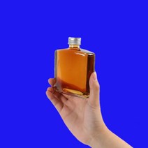 10병 위스키 바이알 미니 유리병 소분 피규어 납작 사각 200ml, 원형 150ml