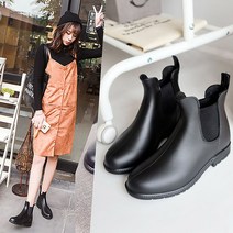 남자 여자 장마 블랙 레인부츠 패션 첼시부츠 장화