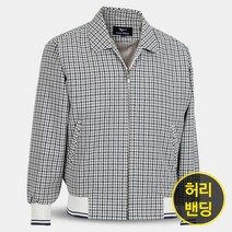 남성 시보리 밴딩 체크 신사 점퍼 LCJP6 중년 봄 가을