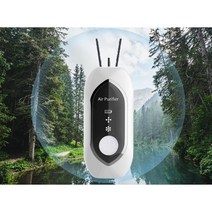 큐템 프리미엄 웨어러블 공기청정기(휴대용 음이온 미세먼지 목걸이형 차량 유모차), 블랙