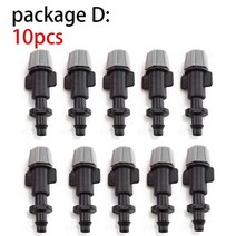비닐하우스 미니비닐하우스 텃밭 베란다비닐하우스 틔운 10 개 1/4 "정원 관개 행잉 안개 스프링클러, 04 package D