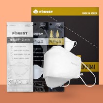 [포레스트] 국내산 비말 황사 마스크 KFAD 낱개 50개 100개, KFAD 100매, 화이트