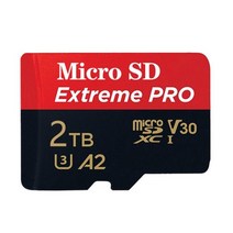 미니 SSD 카드 고속 마이크로 SD 2 테라바이트 100 실제 용량 / TF 플래시 메모리 1 전화/컴퓨터/카메라, 마이크로 SD 블랙 2TB