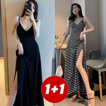 코마드 여성 슬림라인 끈나시 원피스 2P WOP008A