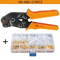 TAB 2.8 4.8 6.3 자동차 터미널 SN-48B 압착 펜치 고정밀 턱 와이어 전기 수공구 0.5-2.5 mm² 23-13AWG, CHINA_SN-48B 270PCS