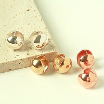 MOOLDN 14MM 볼륨 볼 원터치 링귀걸이 (3colors)