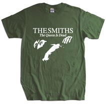 티셔츠 남성 코튼 티셔츠 여름 탑스 The Smiths The Queen Is Dead티셔츠 1980 년대 인디 Morrissey 더 큰 사이즈 옴므 블랙 티셔츠