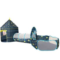 캠핑 텐트 초경량 가족 여행 텐트 3 in 1 어린이 텐트 집 장난감 볼 풀 휴대용 집, 협력사, 01 Blue