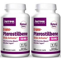 자로우 트랜스 프테로스틸벤 50mg 시르투인 60식물성캡슐x2, 1개, 기본