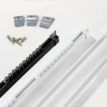 따스한 저소음 고급 전착 길이조절 커튼 레일 2colors, 화이트