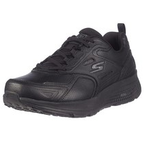 Skechers 남성용 Go Run Consistent-Leather 크로스 트레이닝 테니스 슈즈 스니커즈 에어 쿨 폼 포함 블랙. 8.5, 8.5 X-Wide, Black