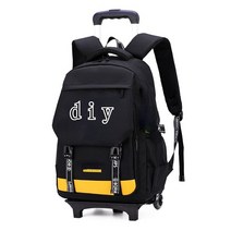 계단리프트 카트패션 2 In 1 트롤리 배낭 바퀴 햄스터 가방 대용량 방수 계단을 올라갈 수 있는 학교 책가, 04 2 wheels  xiha