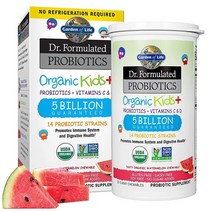 Garden of Life 프로바이오틱 + 비타민 C & D 워터멜론, 30ct Shelf Stable (Pack of 1), Strawberry Banana