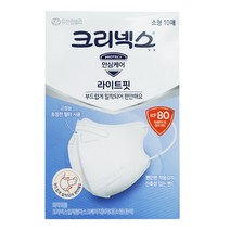 크리넥스 마스크 라이트핏 KF80 소형 화이트 40매, 대형(화이트) 40매