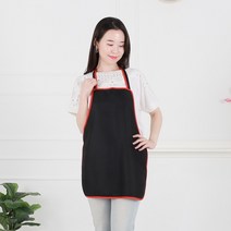 클린유니폼 식당 손님 손님용 앞치마 4컬러, 목걸이형-블랙