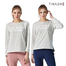 루시앙 루시앙_여성 티나쉐 여성 레터링 라운드넥 긴팔 티셔츠 (P000976190)