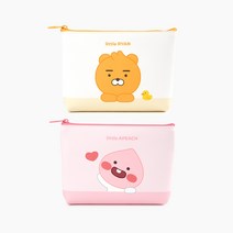 카카오프렌즈 리틀프렌즈 캐릭터 납작 뷰티 파우치 라이언 어피치