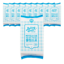 퓨어썬데이 베이킹소다 물걸레 청소포 30매 프리미엄체크 일반형 중, 10팩