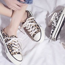 캔버스뮬 단화 호피 레오파드 호피 스니커즈 뮬 레오파드 캔버스 뮬 슬링온 (제스트)_937EA