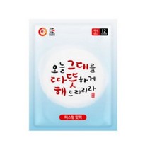 해피데이 오늘 그대를 따뜻하게 해드리리라 파스형 핫팩 50 g, 100개