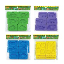 도너랜드 클레이 플레이 세트 몰드 조형 도구 모양틀, 양면사각