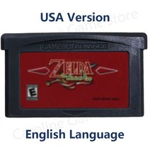 GBA 게임 젤다 시리즈 32 비트 비디오 카트리지 콘솔 메모리 카드 미니시 캡 GBASP NDSL 미국 EUR 버전용 4 검, [02] Minish Cap USA