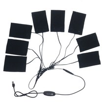 가열 자켓 의류 패드 히터 겨울 따뜻한 열 조끼 패드 탄소 섬유 usb 가열 조끼 패드 8-in-1 usb 전기 가열 패드