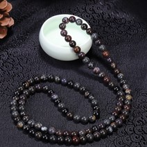 108배염주 나무 염주 절 팔찌 금 단주 불자 비휴 미산호옥천연다구슬녀 108알 염주꽃노광 얼음투과 다보국화석주꾸미