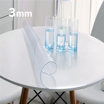 원형 테이블 유리대용 투명매트 큐매트 3mm, 지름 61~70cm