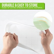 수경재배기 led수경재배 33cm X 26cm 5cm 내구성 돋아 트레이 마이크로 그린 2 겹 수경 재배 콩나물 원예용, 한개옵션0