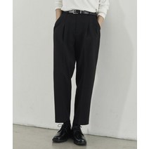 드로우핏 쓰리턱 릴렉스드핏 테이퍼드 울 슬랙스 블랙 3 턱 릴렉스FIT