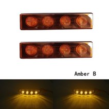 덤프트럭 트럭 중장비 화물차용품 스카니아 탑 선 바이저 신호등 코너 조명 예비 부품 흰색 호박색 LED 1798980 1910437 2피스, [06] Amber A, 06 Amber A
